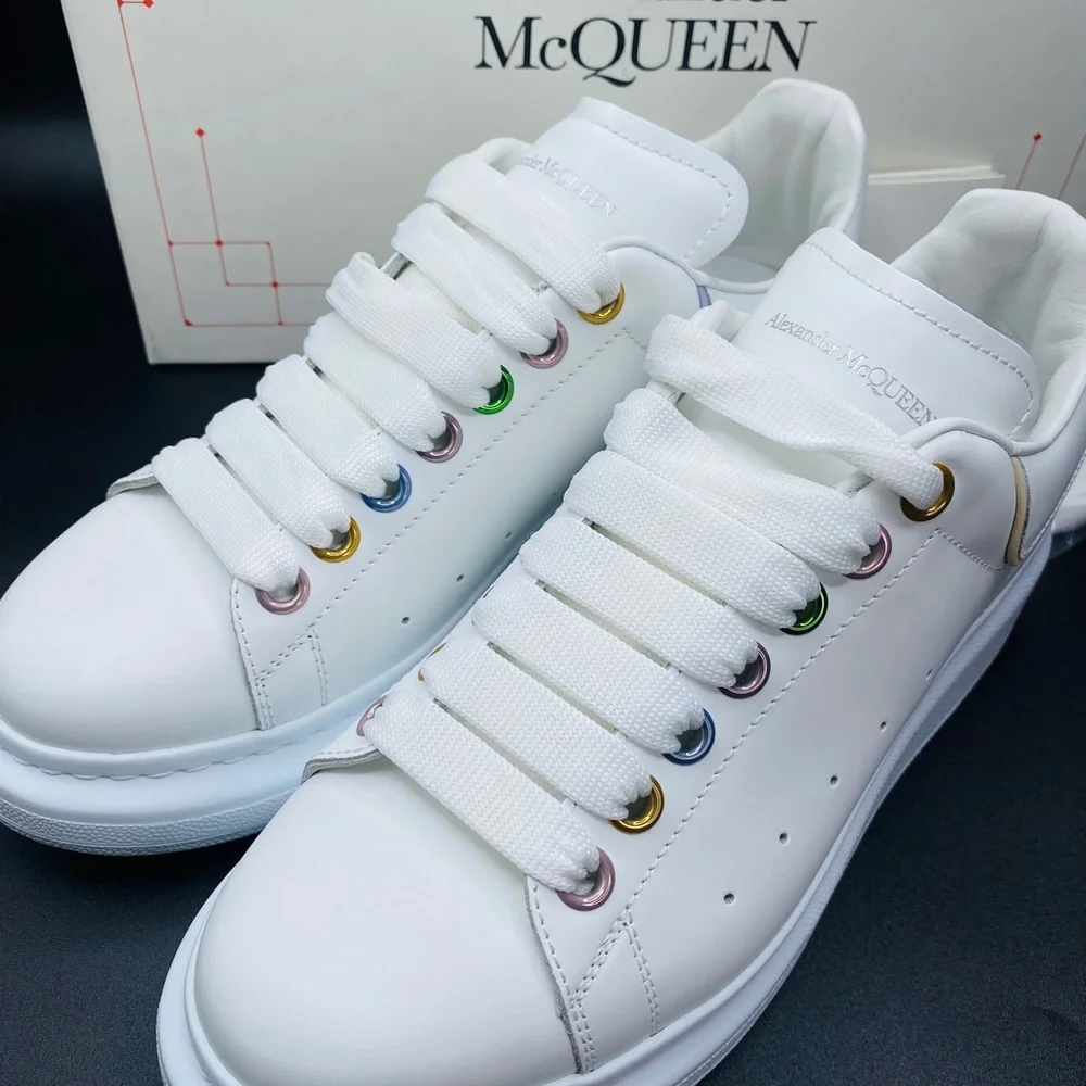 Alexander McQueen Women’s Oversized Leather Sneakers Size 9.5 NWB AUTHENTIC - Picture 9 of 10